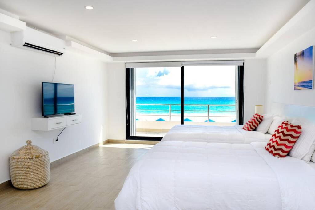 Villas Marlin 108, A Pie De Playa, Albercas, Jacuzi, Ubicacion Inmejorable Cancún Esterno foto