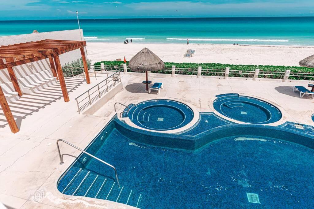 Villas Marlin 108, A Pie De Playa, Albercas, Jacuzi, Ubicacion Inmejorable Cancún Esterno foto