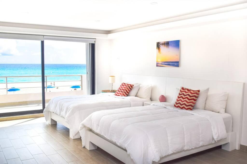Villas Marlin 108, A Pie De Playa, Albercas, Jacuzi, Ubicacion Inmejorable Cancún Esterno foto